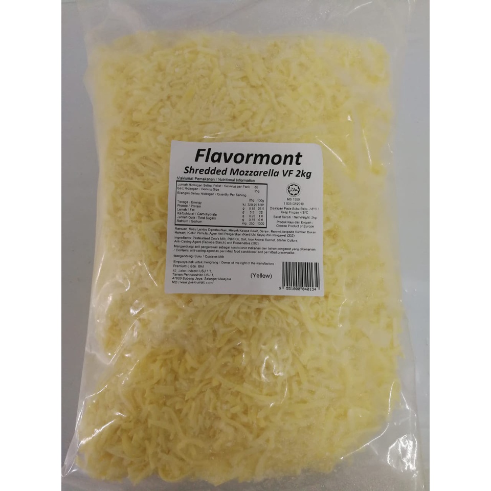 Flavormont Shredded Mozzarella VF 2KG Shopee Malaysia