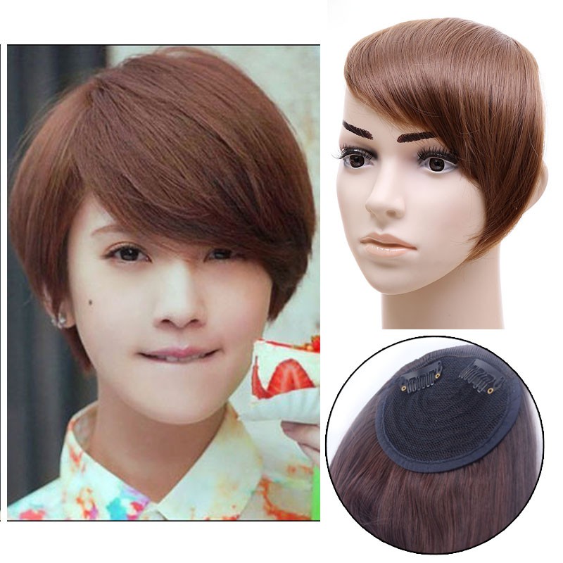 Side Fringe Clip In On Bangs Straight Hair Extensions Like Human