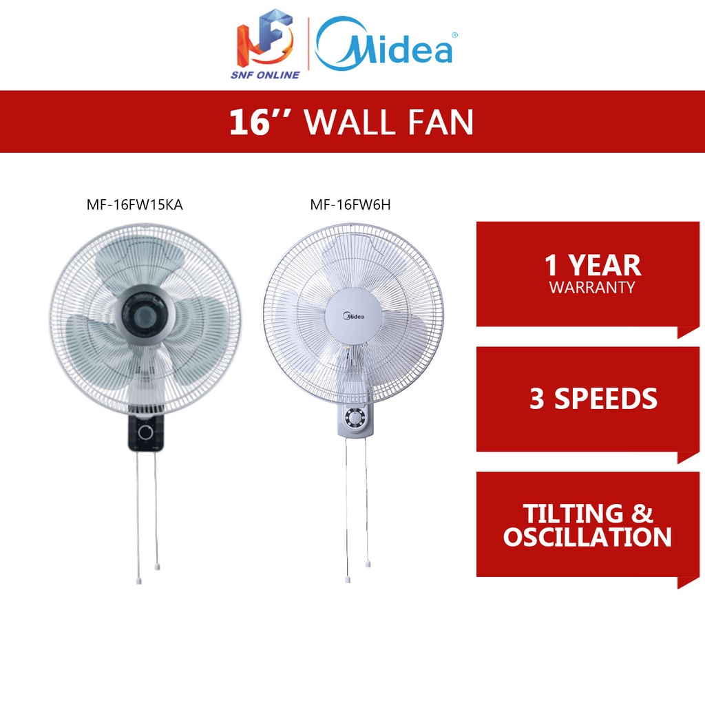 Midea Wall Fan 16 Mf 16fw6h Mf 16fw15ka Shopee Malaysia