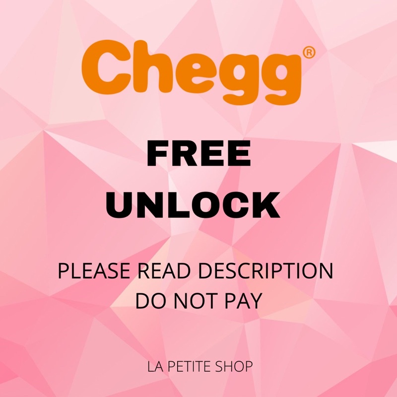 Free Chegg Unlock Unblurr Free Percuma Shopee Malaysia