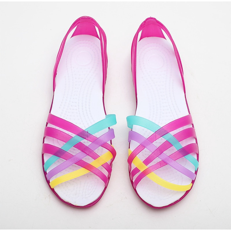 rainbow jelly shoes