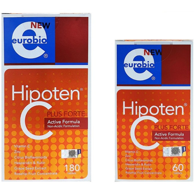 Eurobio Hipoten C Plus Forte Active Formula 60 180 Tablets 1000mg Vitamin C Free Shipping Shopee Malaysia