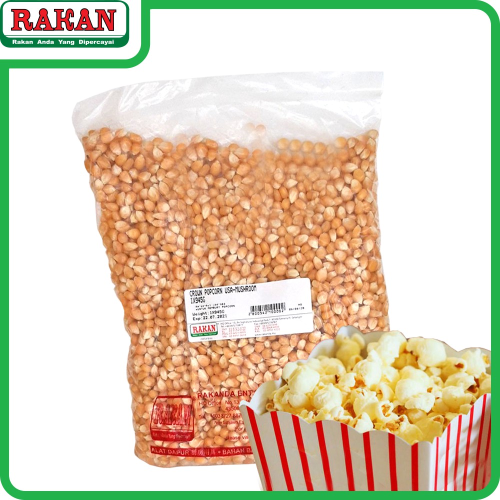 CROWN POPCORN BERTIH JAGUNG  USA MUSHROOM 945G Shopee 