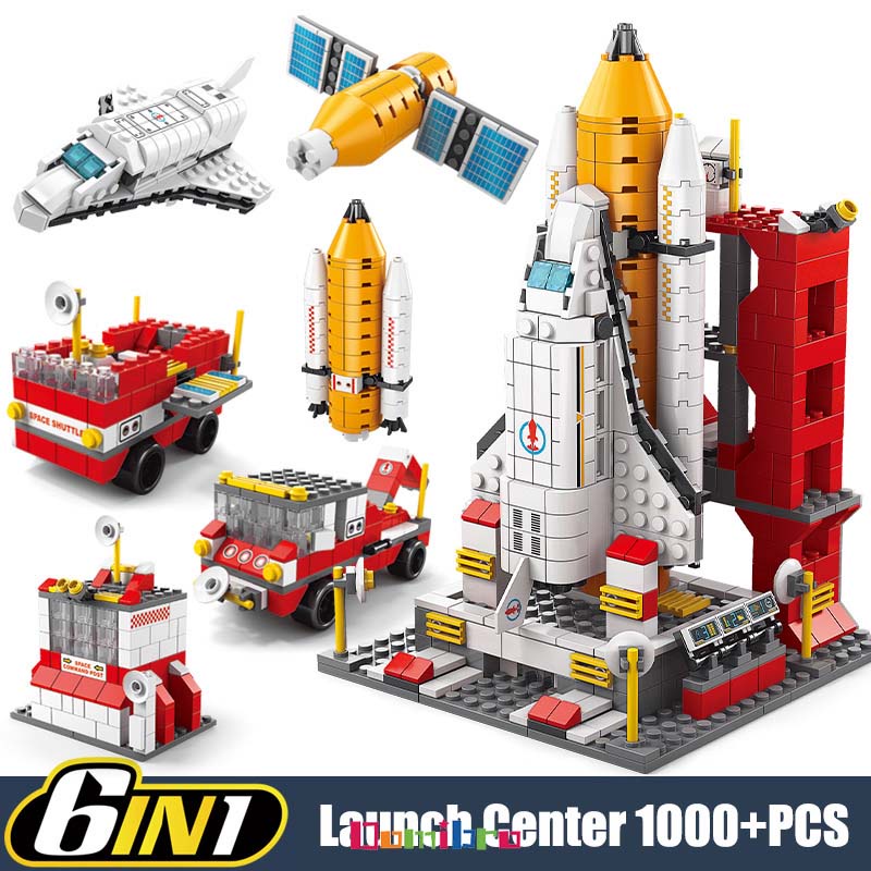 1000Pcs Building Blocks Gift Set Space Shuttle Model Bricks Assembled Toys for Kids mainan budak