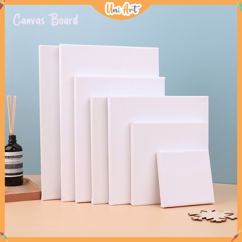 Uni Art Canvas Board Painting Plain with Wooden Frame (5 Sizes ...