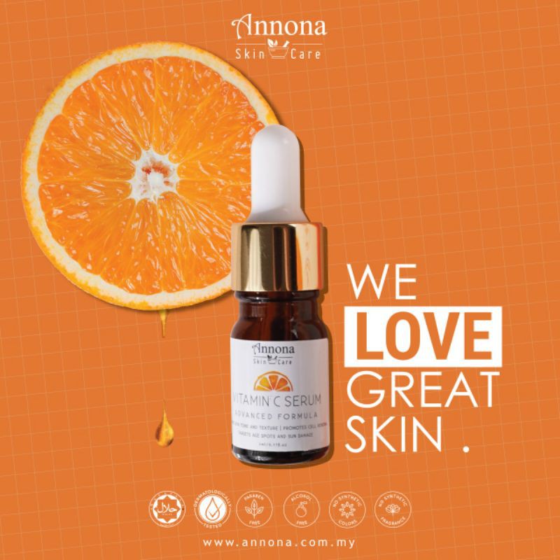 Vitamin C Serum Annona 5ml Serum Jeragat Jerawat Dan Parut Shopee Malaysia
