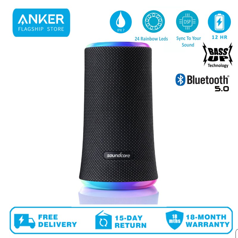 Anker A3165 Soundcore Flare 2 Bluetooth Speaker With Ipx7 Waterproof Protection And 360 Sound Shopee Malaysia