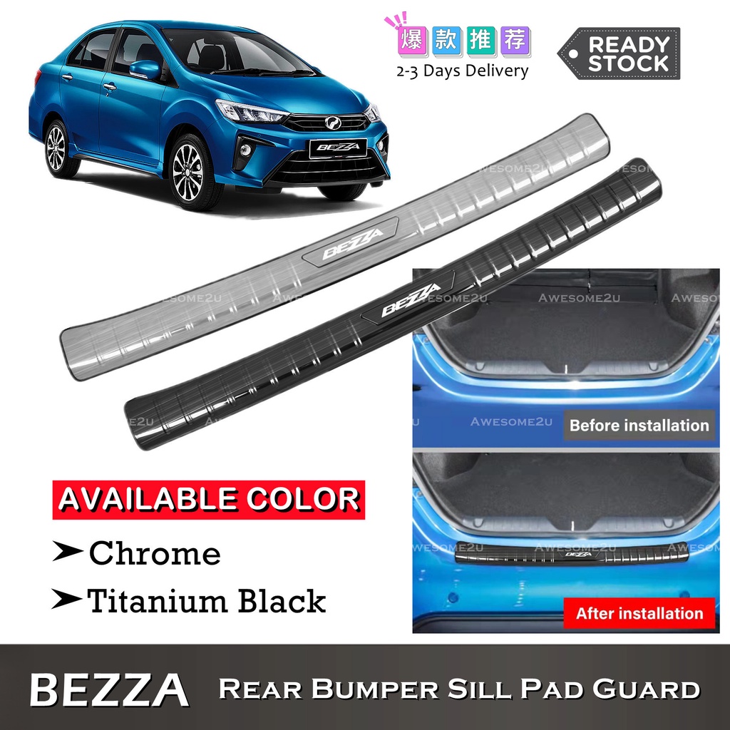 Awesome2u Perodua Bezza Rear Bumper Pad Stainless Steel Rear Bumper ...