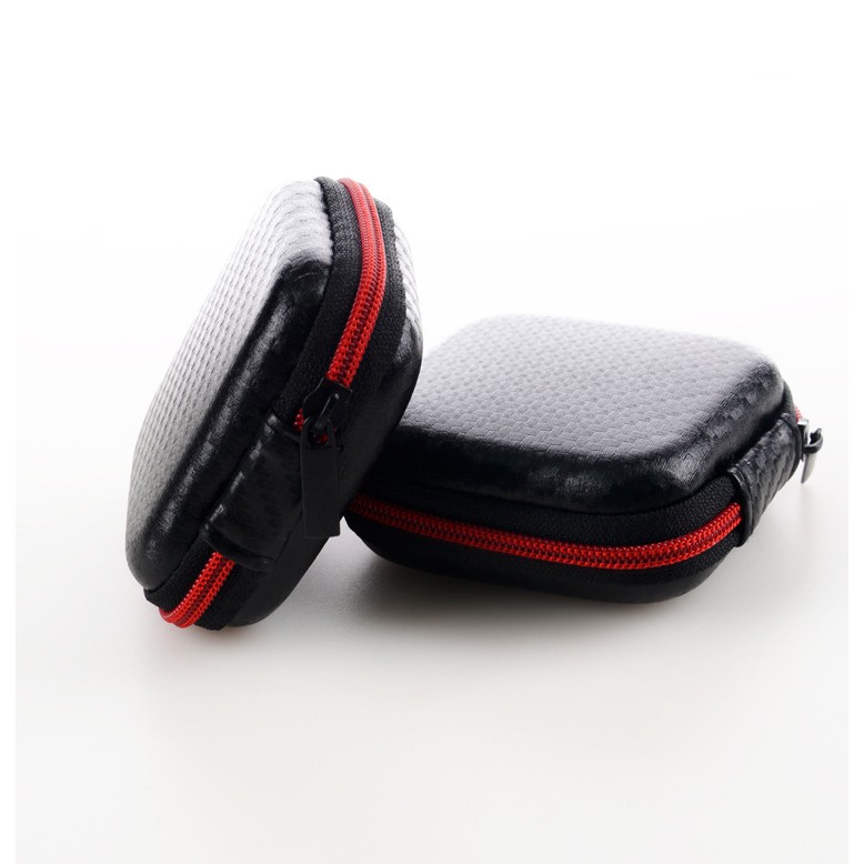 Headphone storage bag PU zipper EVA headset data line MP3//4 Portable package