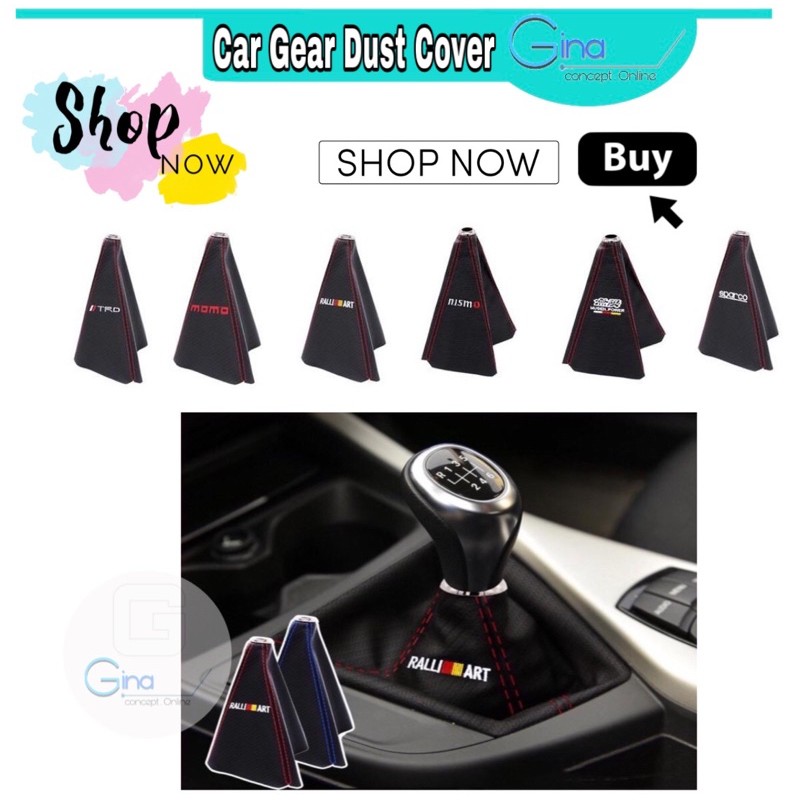 PVC Shift Lever Knob Boot Cover Shift Gear Knob Collars for Mugen Momo