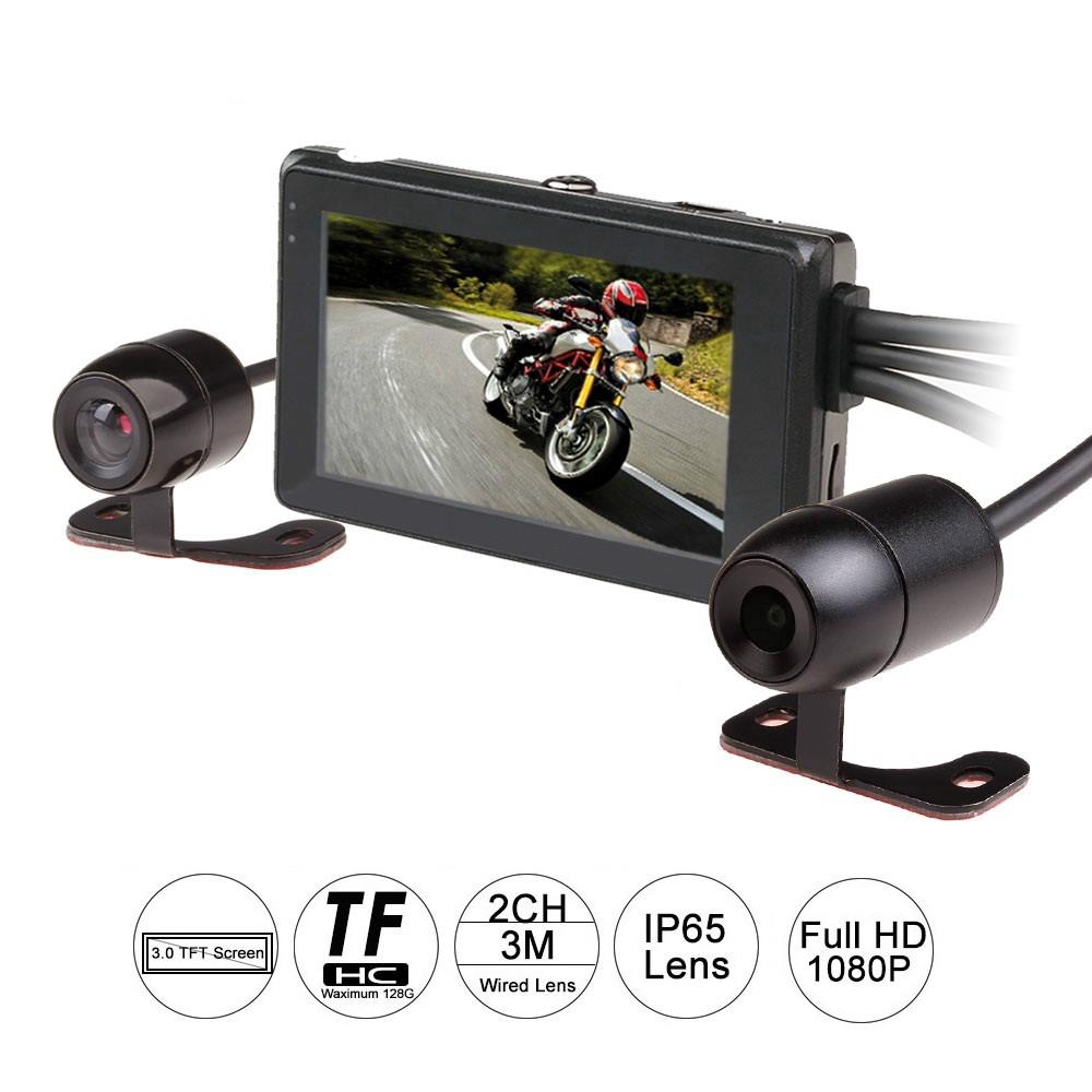 T2 1080P Motorcycle DVR Camera Motorbike Video Recorder Front Rear View Dual Shopee Malaysia