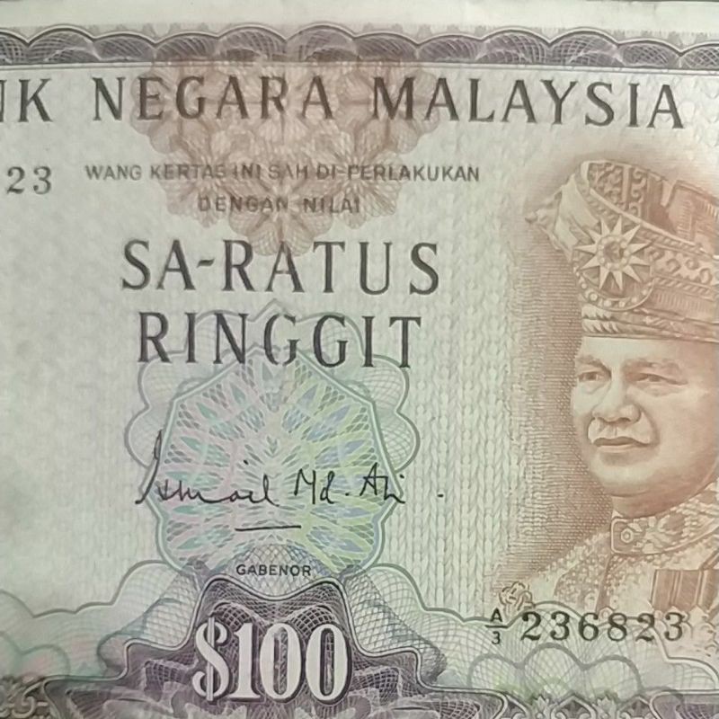 WANG KERTAS SARATUS RINGGIT SIRI PERTAMA  Shopee Malaysia