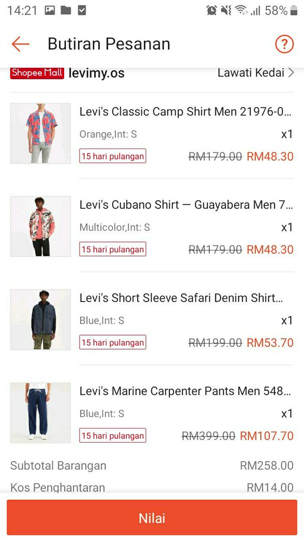 Levi's Marine Carpenter Pants Men 54856-0005 | Shopee Malaysia
