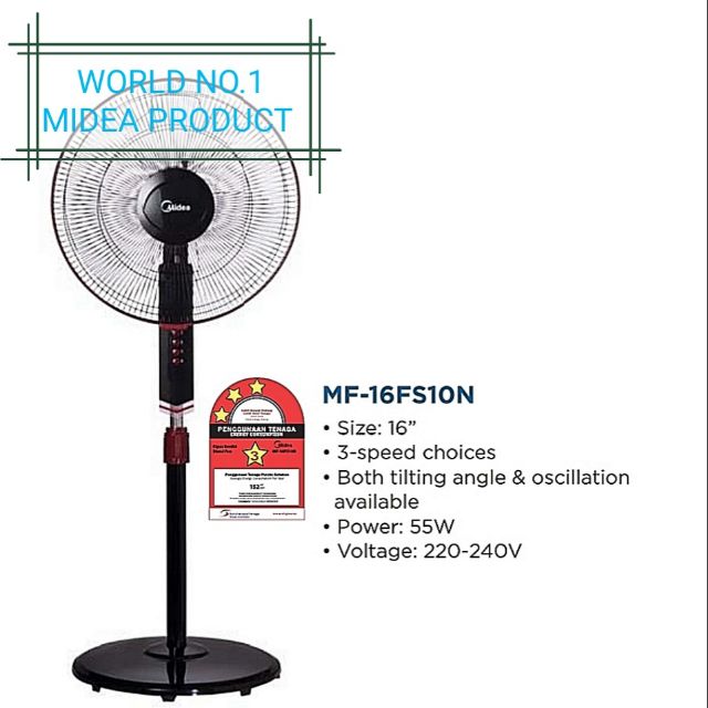 Midea Stand Fan 16 Inch Shopee Malaysia