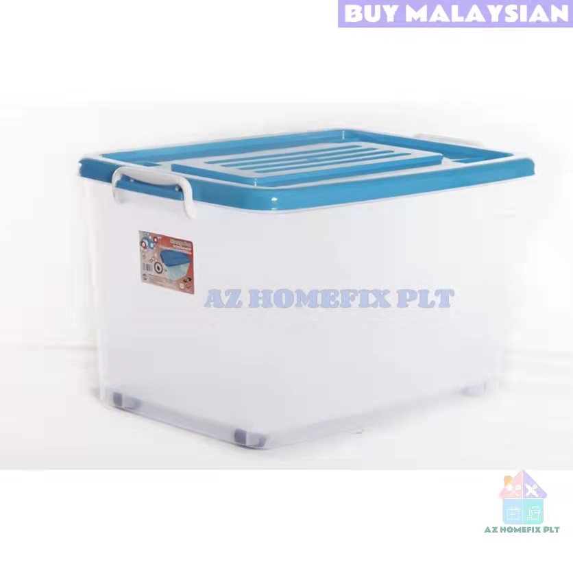 Maxonic 75 Litre Storage Box With Wheels / 75 Liter Kotak Beroda ...