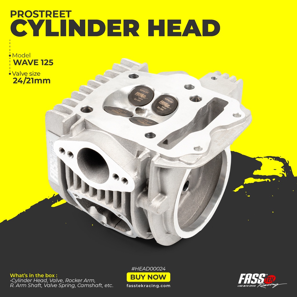 FASSTEK racing WAVE 125 Cylinder Head 24/21mm Shopee Malaysia