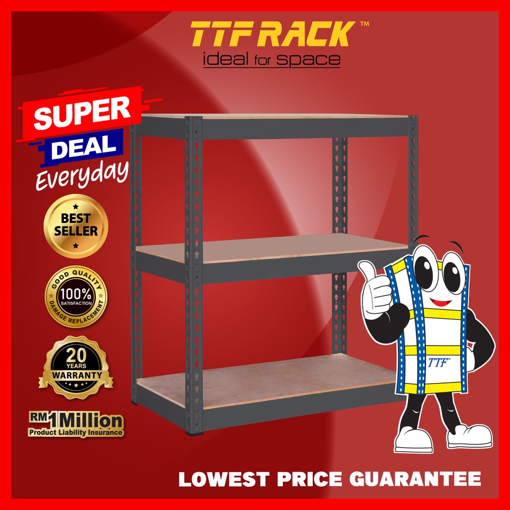 TTF Boltless Rack (H)36/48 Inch (D)1224 Inch (L)3660 Inch 3 Levels