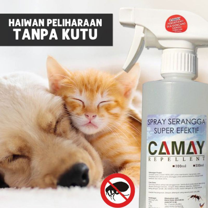 Spray Kutu Kurap Dan Luka Ringan Untuk Kucing Anjing Camay Repellent