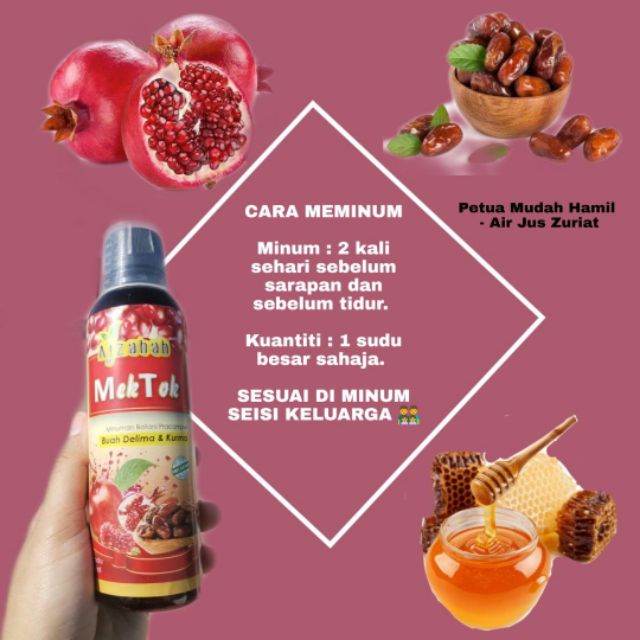 Di Jus Mektok Delima Kurma Ori Hq Jus Untuk Ibu Hamil Shopee Malaysia