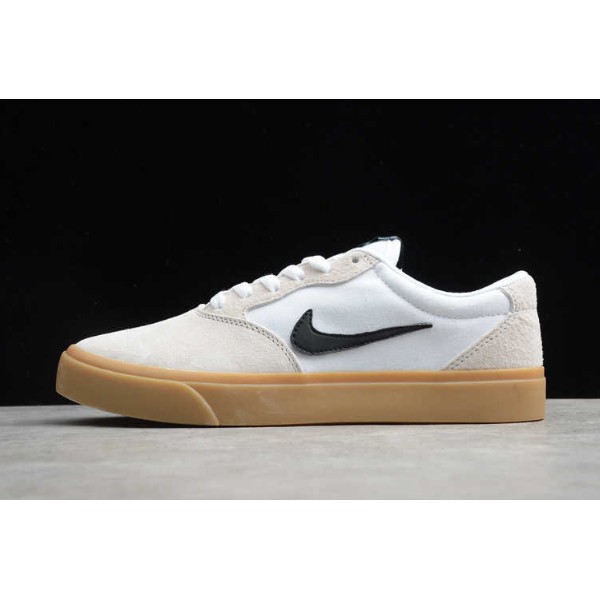 nike sb chron white & gum skate shoes