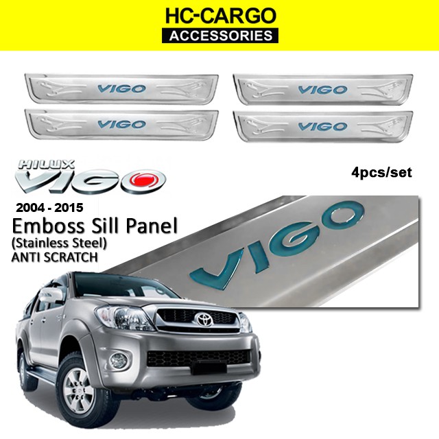Toyota Hilux Vigo Door Sill Plate Stainless Steel (4 Pcs) Shopee Malaysia