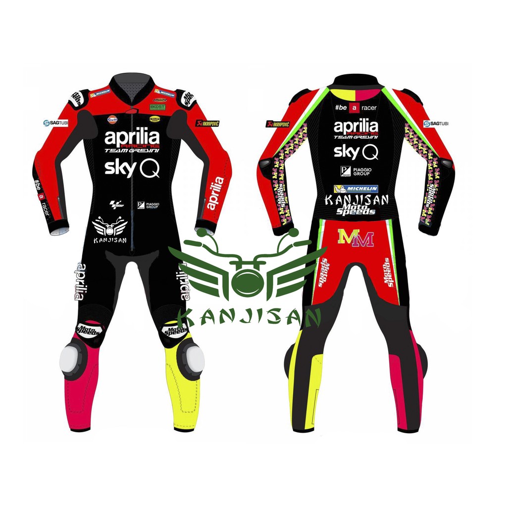 Race Suit Aleix Espargaro Aprilia MotoGP 2019 Motorbike Racing Leather suit Replica