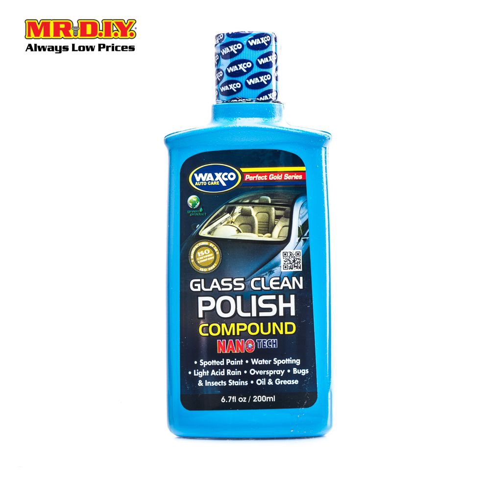 WAXCO Auto Care Glass Clean Polish Compound Nano Tech (200ml) Shopee