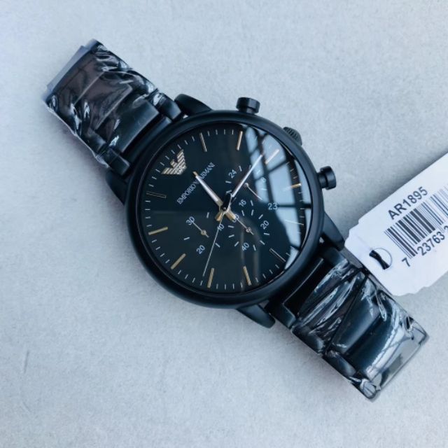 armani watch black mens