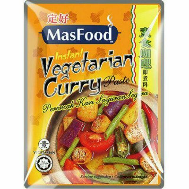 MasFood INSTANT VEGETARIAN CURRY PASTE | Shopee Malaysia