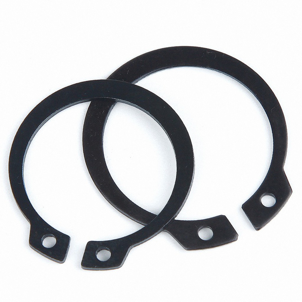 Yobett Black Carbon Steel C-Clips External Retaining Ring Circlips for Shaft Assortment Kit Metric M5-M25 175pcs Pack Set 15 Sizes 
