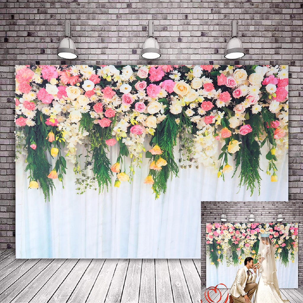 Romantic Rose Flower Photography Backdrops Background Wedding Decorations  Engagement Background | Shopee Malaysia