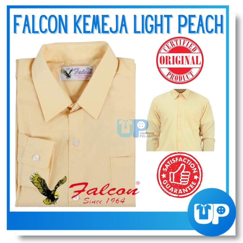 Falcon Baju Mrsm Kemeja Light Peach Cotton Tetron Lengan Panjang School Uniform Pengawas 飞鹰浅桃色长衣棉布 325ex Shopee Malaysia