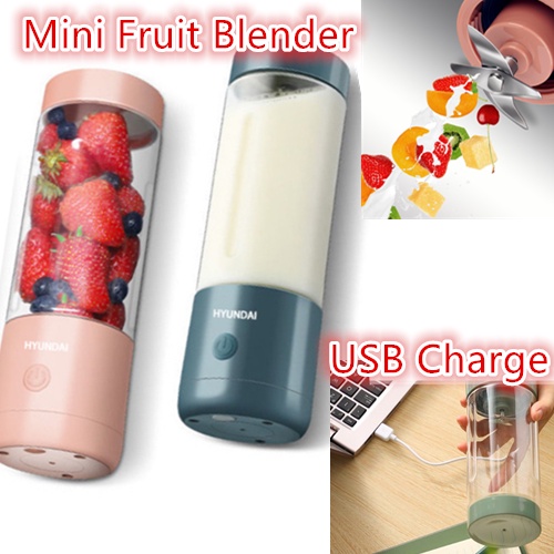 TJ-09 Hyundai Mini Fruit Blender/USB Rechargeable Portable Juice Blender/blender buah/blander mini/blender murah果汁机