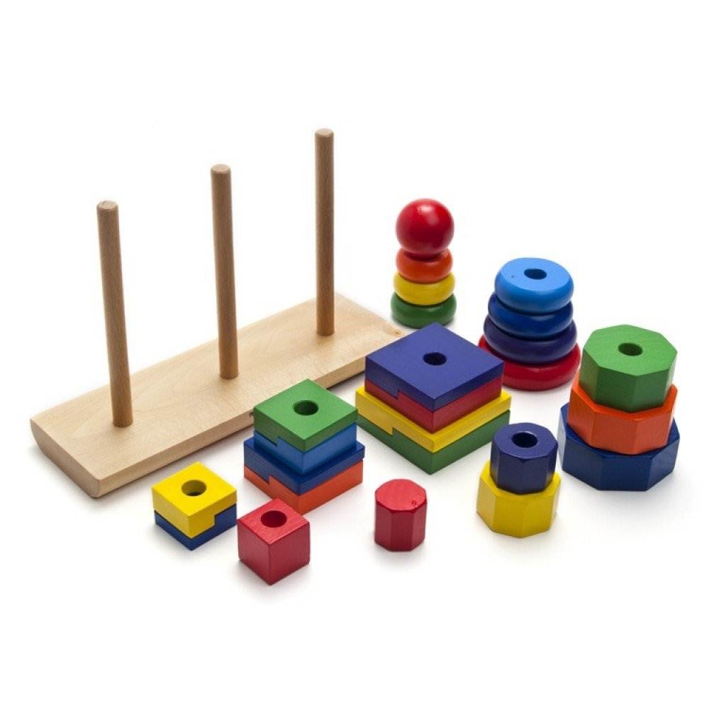 melissa and doug geometric stacking blocks