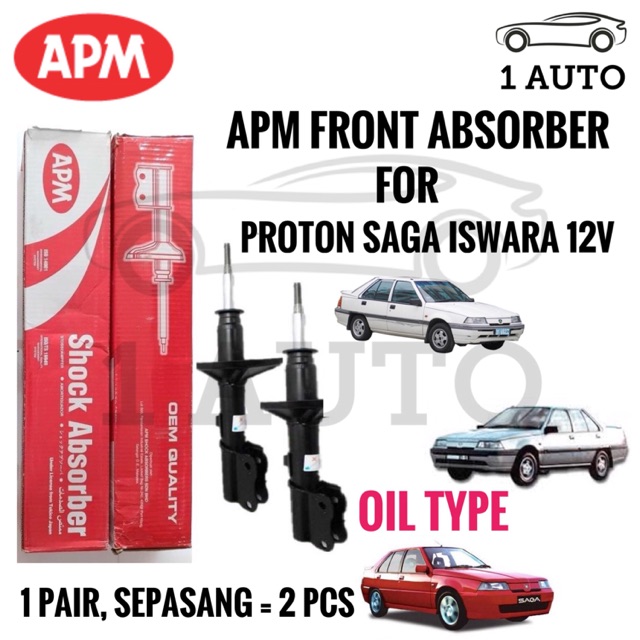 Saga Flx Apm Original Front Absorber B2214m B2215m For Proton Saga Flx Gas Shock Depan Shopee Malaysia