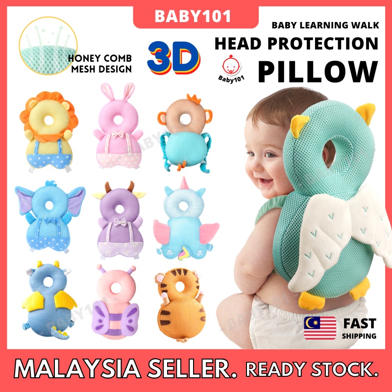 【Baby101】Baby Backpack Protection Pillow Infant Learning Walking Head Protection Cotton Cushion Bantal Perlindungan