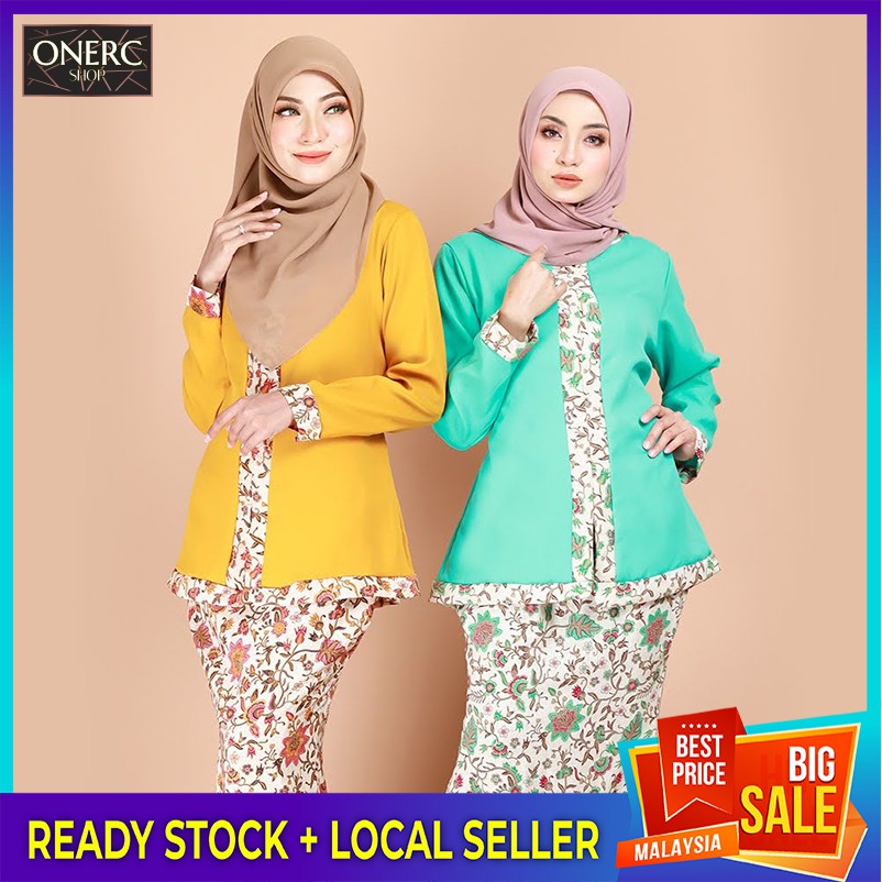 Muslimah Women Front Zip Traditional Baju Kebaya Kurung Muslimah Women Front Zip Traditional Baju Kebaya Kurung