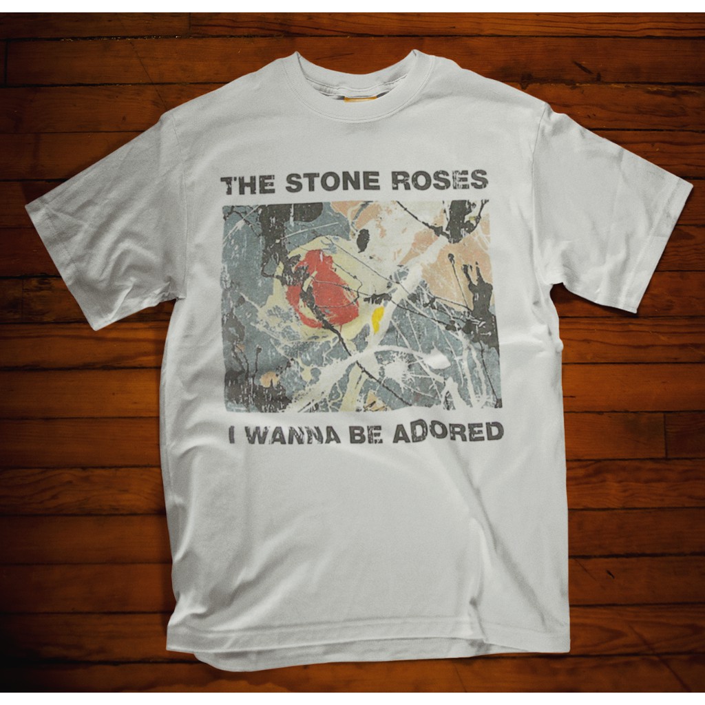 Newest I Wanna Be Adored T Shirt Stone Roses Ian Brown 80s 90s Retro Tee Music Tee Shopee Malaysia