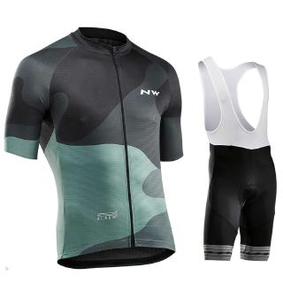 CAIYOULE Men Cycling Jersey Quick-Dry Biking Jersey Suit Bicycle Set with Pad 3