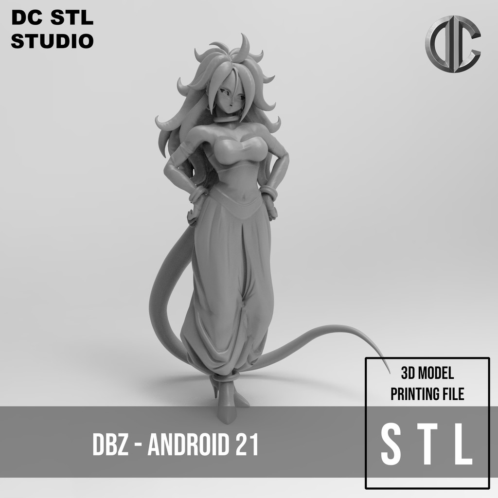 D006 Anime Character Design Android 21 Statue Stl 3d Model Design Printable Download Files