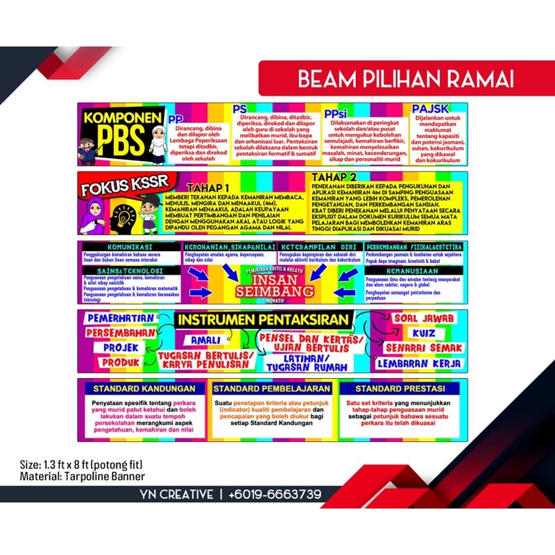 Banner Hiasan Kelas Beam Pilihan Ramai Shopee Malaysia