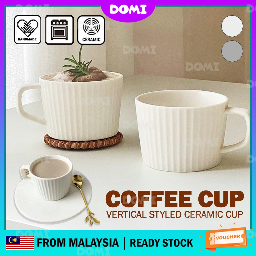 DOMI CLEAR STOCK Coffee Cup Saucer Nordic Classic Style Tea Cup Home