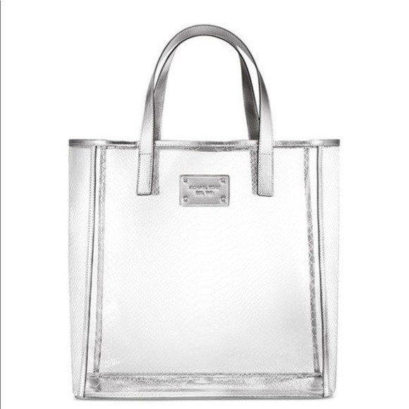 clear michael kors tote