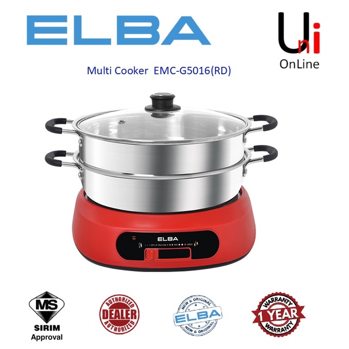 ELBA Multi Cooker EMCG5016(RD) Shopee Malaysia
