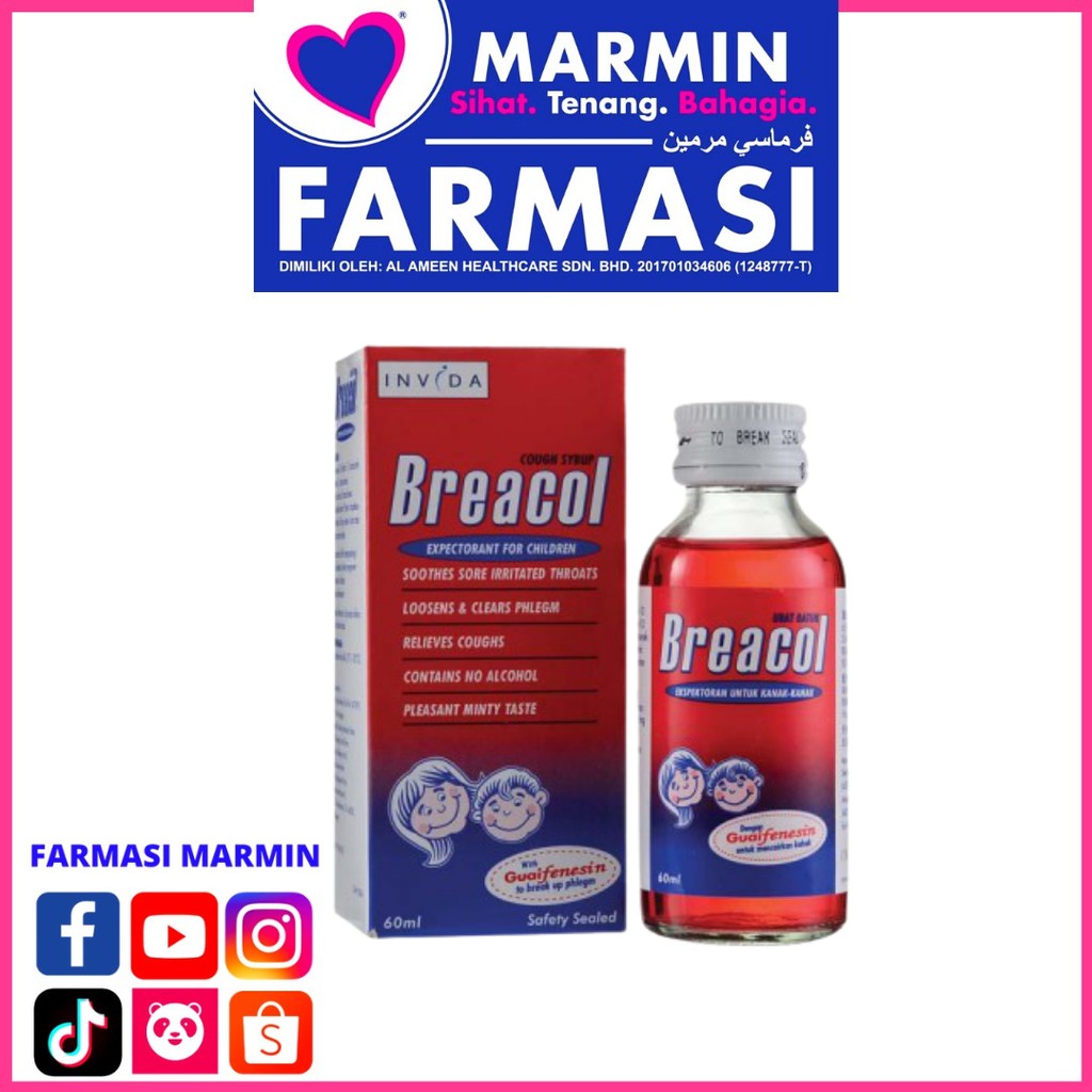 Ubat Batuk Breacol Kanak Kanak 60ml Shopee Malaysia