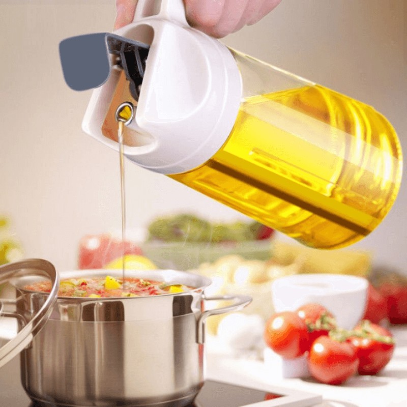 Botol Minyak Masak Kaca Automatik Bekas Minyak Masak Kaca Viral Oil Dispenser Bottle Bekas Minyak