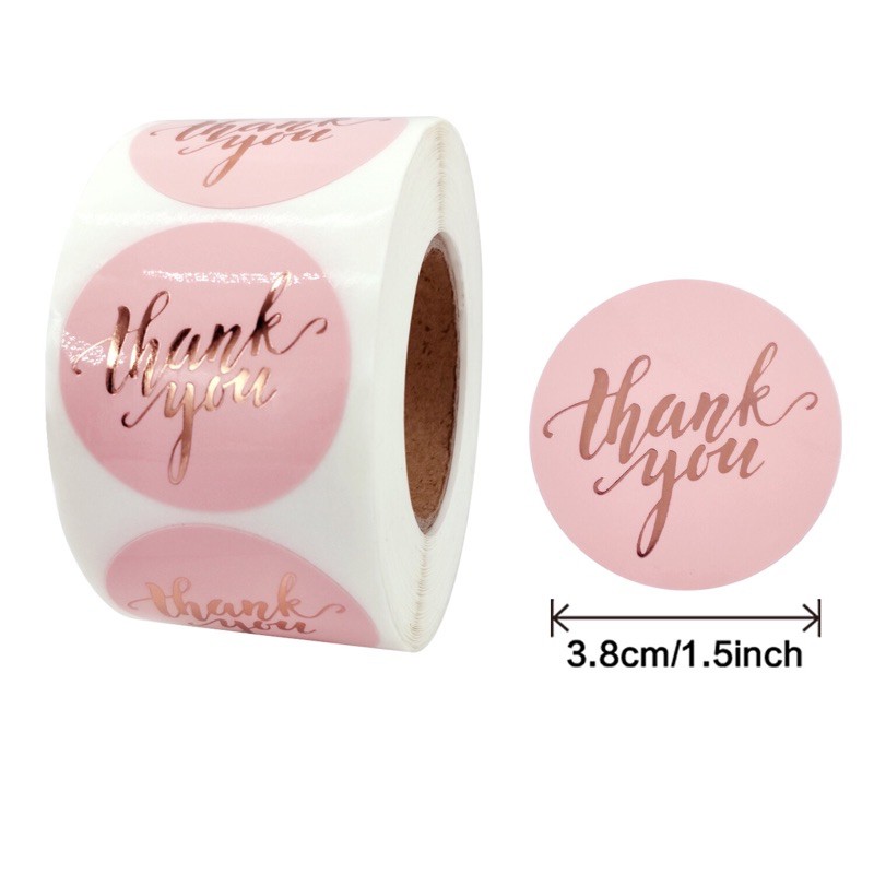 shopee: (3.8CM/1.5iNCH) thank you stickers/thank you for your order/small business/order stickers/gift stickers (0:4:Design:E;1:0:Quantity:50PCS)