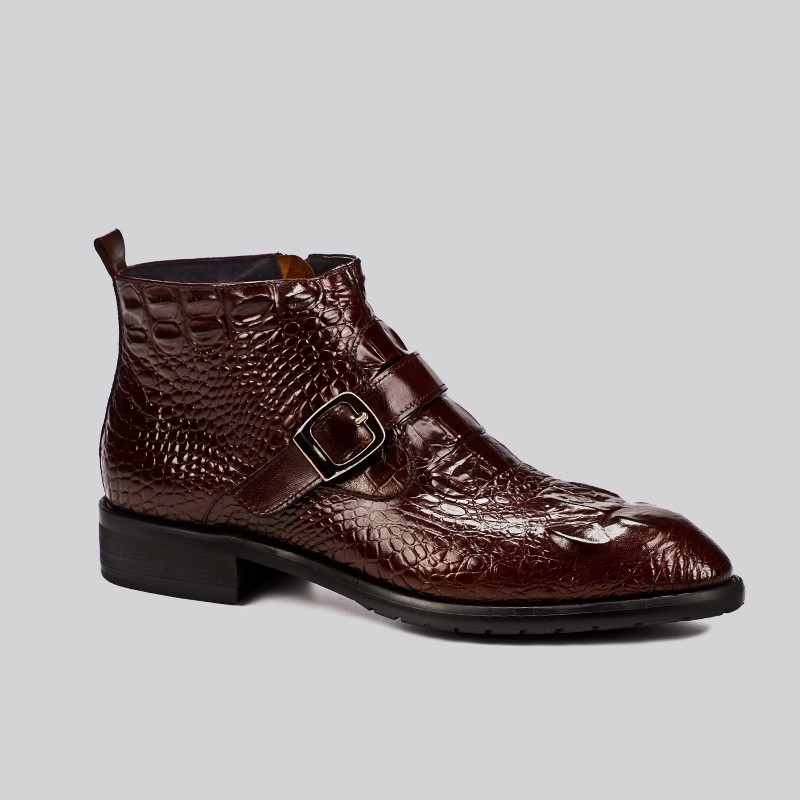 crocodile leather boots
