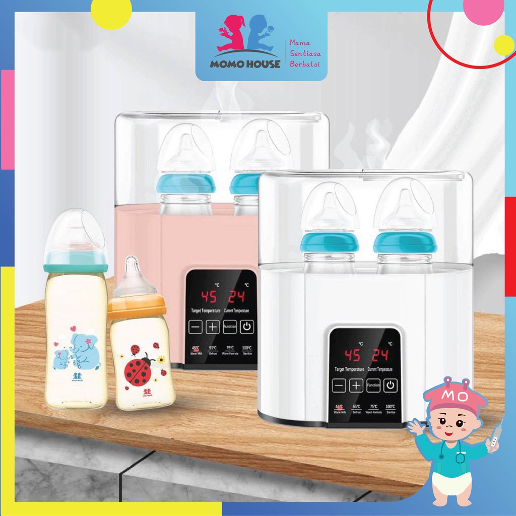 LED Multifunction Smart Baby Milk Bottle Warmer Sterilizer Steriliser Temperature Regulator Pemanas Botol Susu Bayi