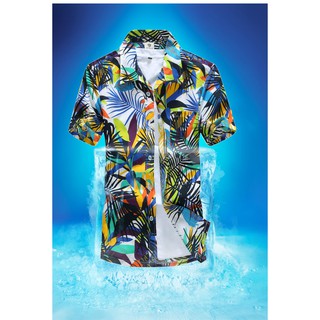 Baju Hawaii Lelaki Summer Hawaiian Shirt Pendek Lengan Baju